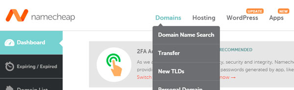 Cómo comprar un dominio en Namecheap