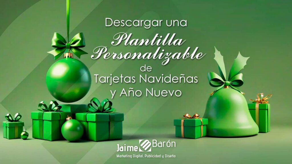 Plantilla tarjetas de navidad y año nuevo